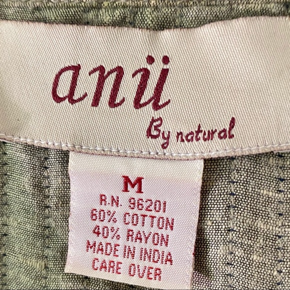 Anii by Natural blue print quilted blazer jacket - Picture 7 of 7